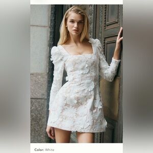 Anthropologie Helsi Ellen Long-Sleeve 3D Floral Mini Dress